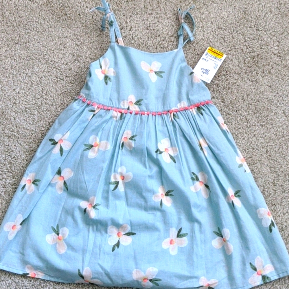 Osh Kosh blue floral tank dress